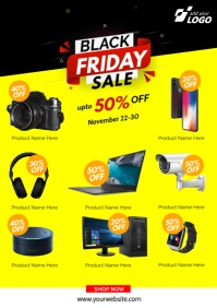 Black Friday Sale Flyer A4 template