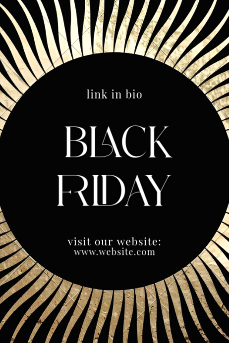 Black Friday Sale Flyer Template | Modern Gold Promo Design Cartaz