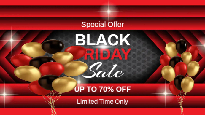 Black Friday Sale Flyer Template Digital Display (16:9)