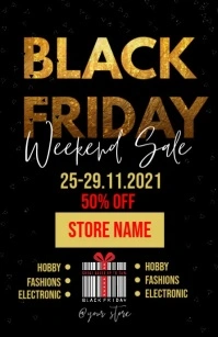 Black Friday Sale Half Page Wide template