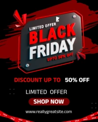 Black Friday Sale  Modern Sale  Retail Sale Instagram Portrait template