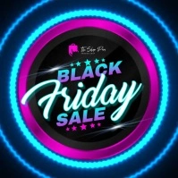 Black Friday Sale Neon Instagram Post template