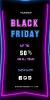 black Friday sale off template Bannière rétractable 3 pouces x 6 pouces