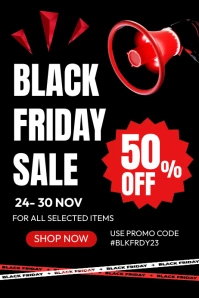black friday sale poster Póster template