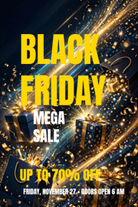 Black Black Friday Sale Poster Template