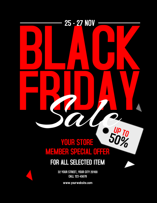 Black Friday Sale Flyer Template PosterMyWall