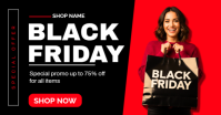 Black Friday Sale Poster Template – Mega Discount & Shopping Promotion Design Facebook 广告