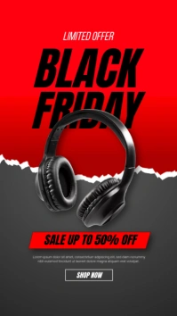 Black Friday Sale Retail Poster Flyer Historia de Instagram template