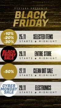 Black Friday Sale Schedule Instagram Stories template