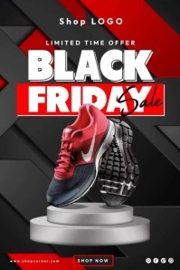 Black Friday Sale Sneakers Poster template