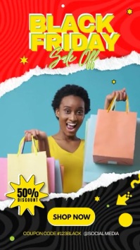 black friday sale social media ad Instagram-Story template