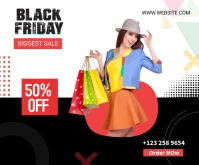 Black Friday Sale social Medium Rectangle Middelgrote rechthoek template