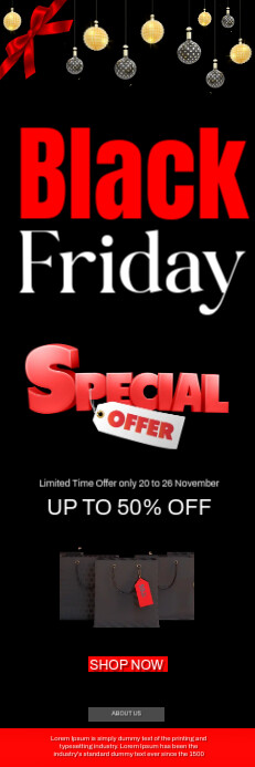 Black Friday sale special Discount Offer Bann Banner 2' × 6' template