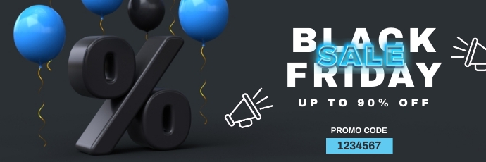 Black Friday Sale Twitter Header Template | PosterMyWall