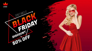Schwarz Black Friday Sale Twitter 帖子 Template