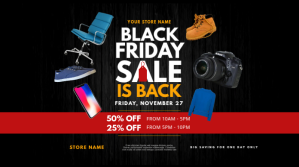 Black Black Friday Sale Publicação do Twitter Template