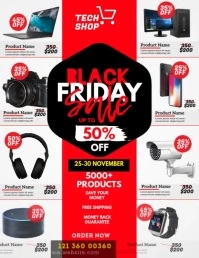 Black Friday Sale Video Ad Flyer (US Letter) template