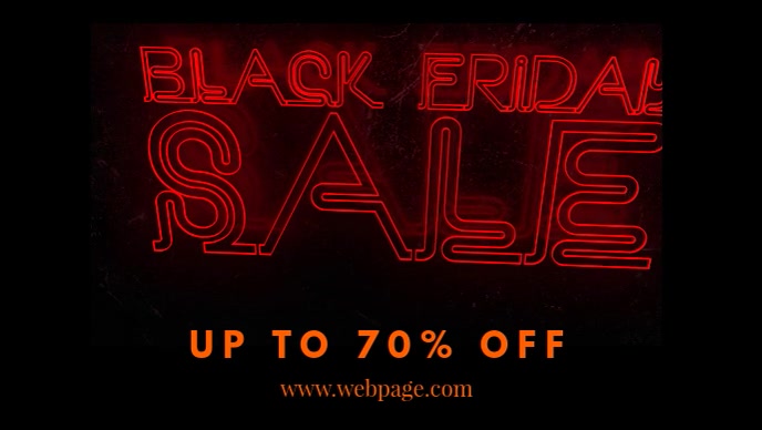 Black Friday Sale Video  Ad Offer Template Ikhava Yevidiyo ye-Facebook (16:9)
