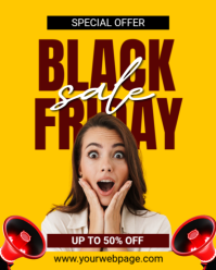 black Friday sales Instagram Portrait template