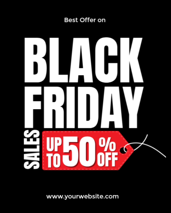 black Friday sales Instagram Portrait template