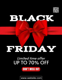 Zwart Black Friday Sale ใบปลิว Template