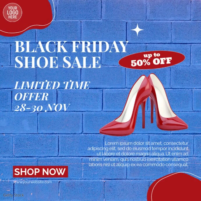 Copy of Black Friday Shoe Sale Template PosterMyWall