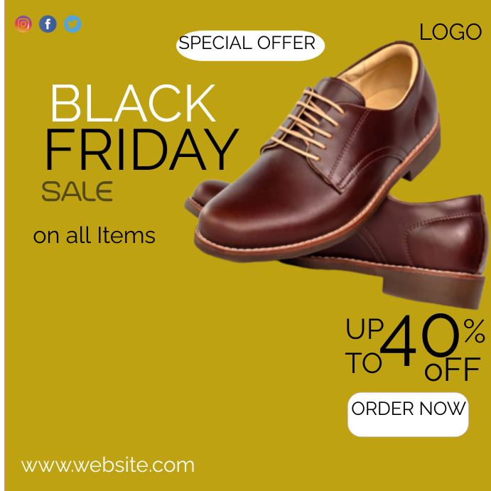 Copy of Black Friday shoes sales PosterMyWall