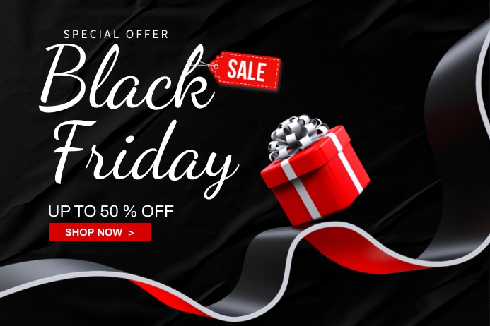 Black Friday Shopping Ads Плакат template