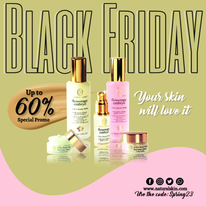 Plantilla de Black Friday Skin Care Products | PosterMyWall
