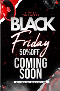 Black Black Friday Sale Cartaz Template