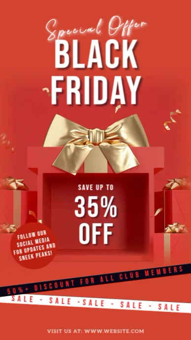 Black Friday special social media ad design template Instagram Story