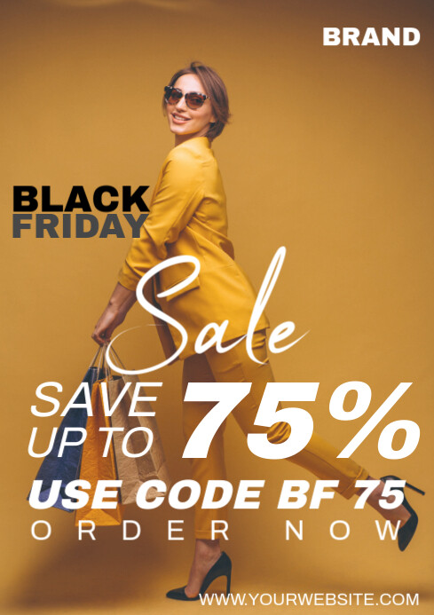 Black Friday Super Sale Ad Template A4
