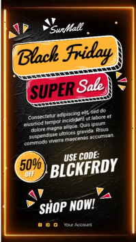 Black Friday Super Sale Instagram Reel template