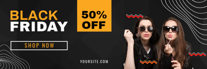 Black Friday Twitter Header Template | PosterMyWall