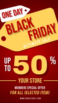 Black Friday Ultimate Sale Digitale display (9:16) template