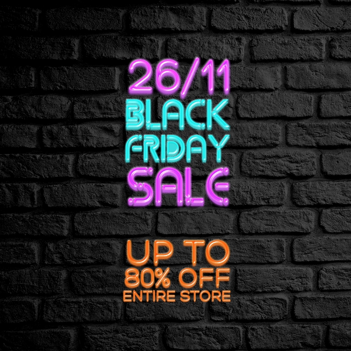 Copy of Black Friday Wall Brick Sale Instagram Ad PosterMyWall