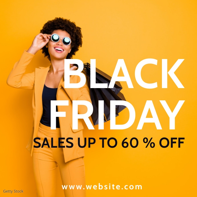Copy Of Black Friday Yellow Background Instagram Post Postermywall