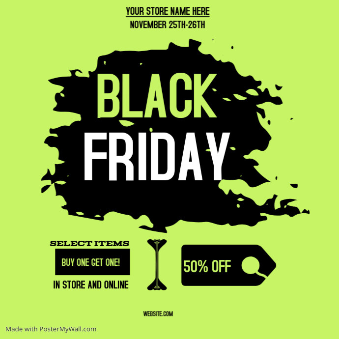 BLACK FRIDAY END OF SEASON Template PosterMyWall
