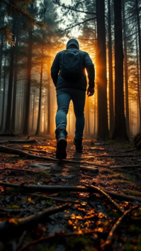 Черный Adventure Hiking Digitalt display Template