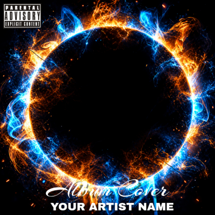 Plantilla de Negro Album Cover Album Covers | PosterMyWall