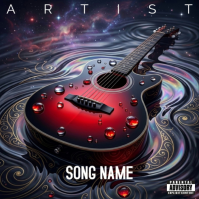 Black Futuristic Album Cover Album Cover Capa de álbum template