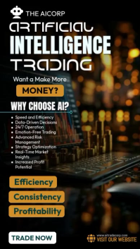 Black Futuristic Artificial Intelligence Trading Instagram Story Video Instagram-verhaal template