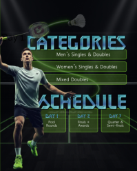 Black Badminton Tournament Instagram Portrait Template - Page 2