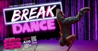 Black Futuristic Break Dance  Facebook Shared Image template