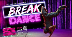 Black Futuristic Break Dance  Facebook Shared Image template