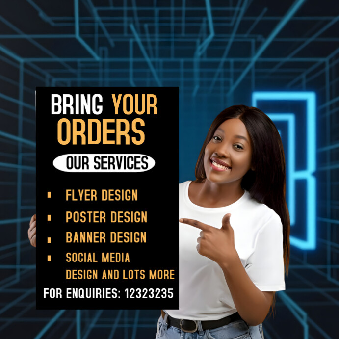 Copy of Black Futuristic Bring Your Order Services/custom Order Design ...