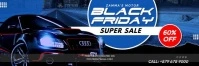 Black futuristic car sales banner Bannière 2' × 6' template