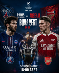 Black Futuristic Champions League Final 2026 Instagram Portrait template