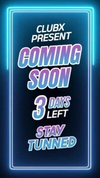 Black Futuristic Coming Soon Announcement Instagram Reel template