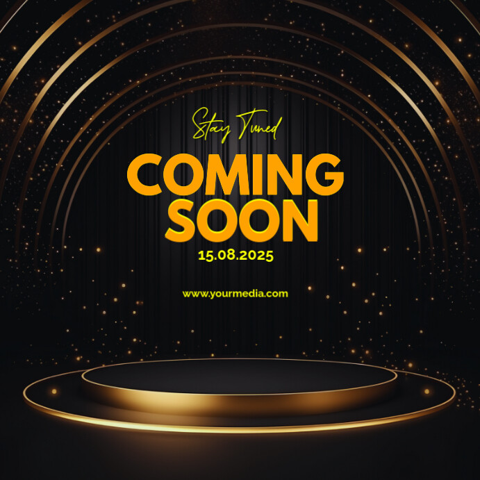 Black Futuristic Coming Soon Instagram Post Template | PosterMyWall